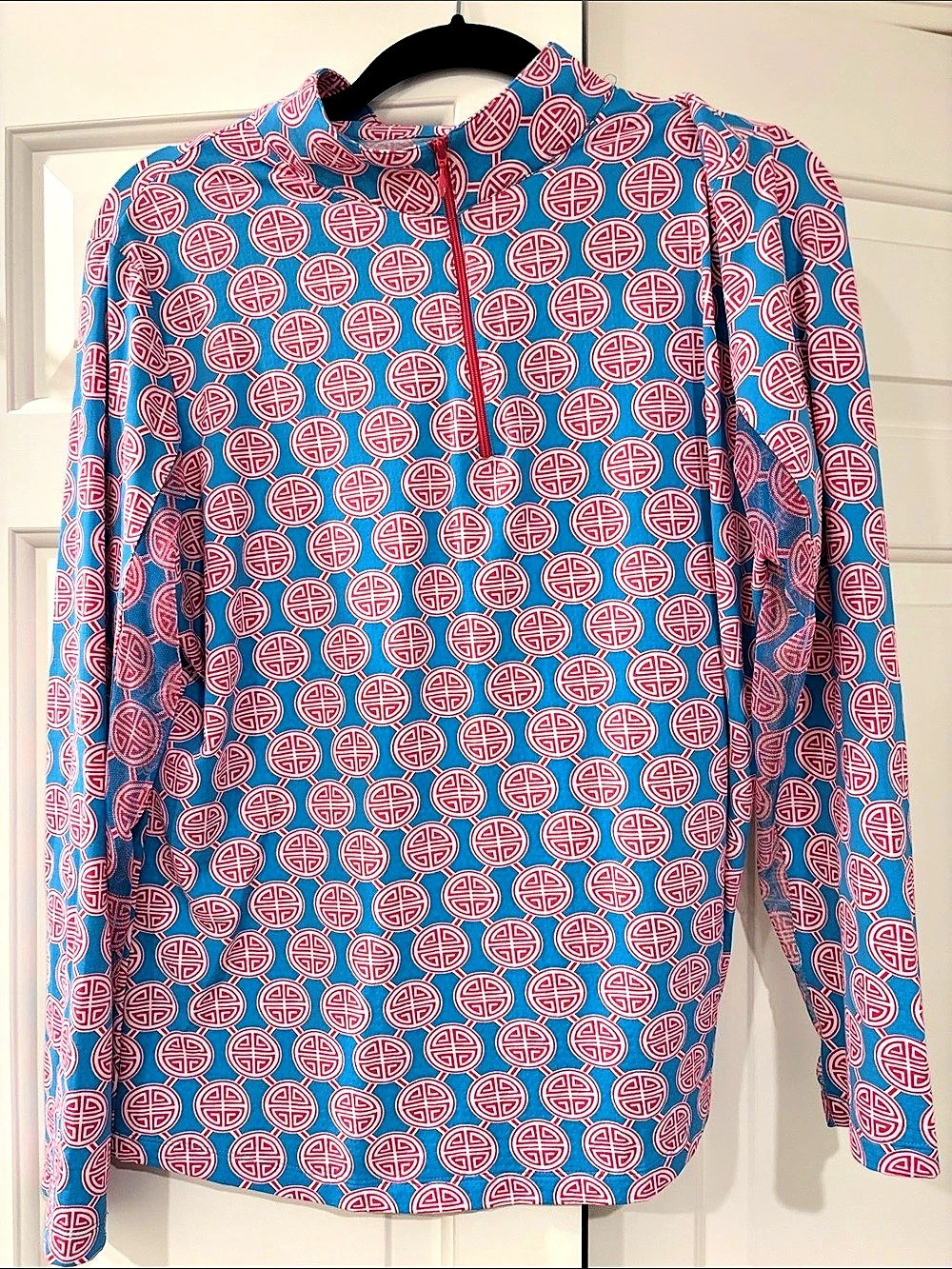 IBKUL golf Women's Geometric Print in turquoise Blue & pink Like New